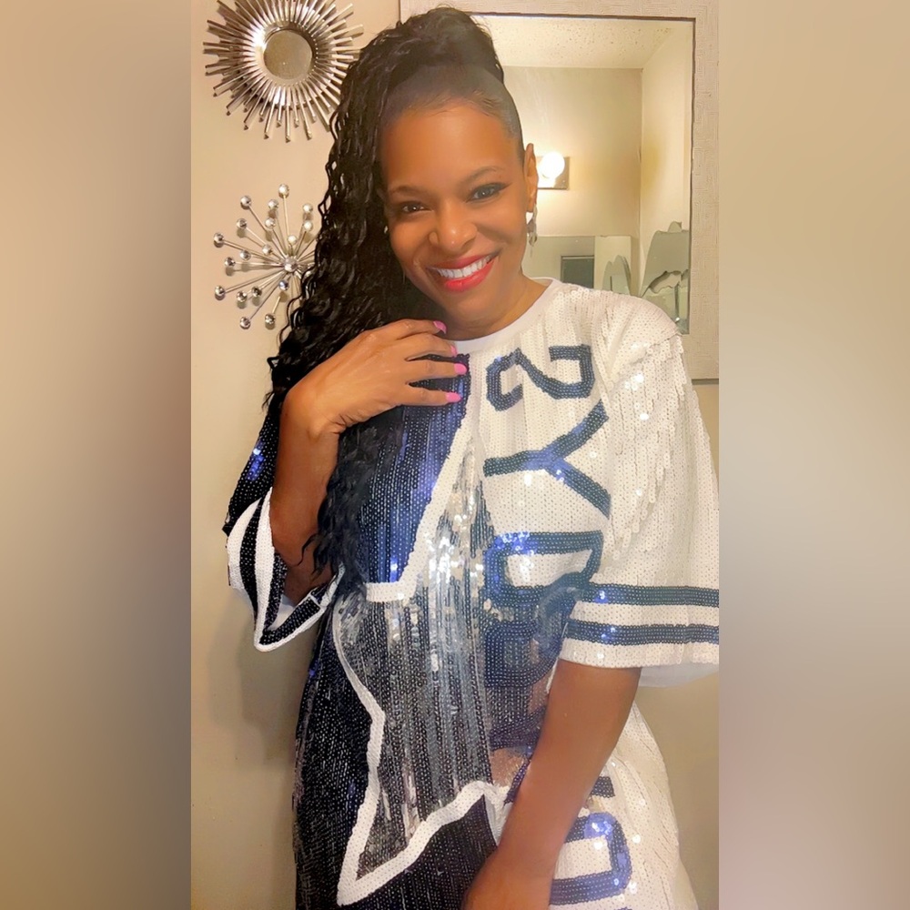 Sale‼️Dallas Cowboys Sequin Dress jerseys - Picture 5 of 8